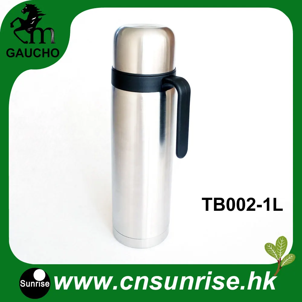 No Logo 1 шт./лот термос Uruguay Yerba mate из нержавеющей стали с двойными стенками, термос, бутылка 1000 мл для Yerba mate, горячая распродажа, TB002-1L - Цвет: No Logo