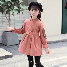 Anlencool Girls coat autumn Korean version 2019 new children’s clothing in the big boy girl single-breasted fashion windbreaker