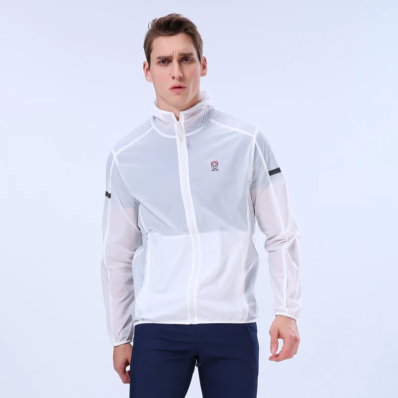 

men Golf Sunscreen Jacket hooded design summer outwear coat UV proof sports jersey golf skin coat sportswear Clothes Men tops