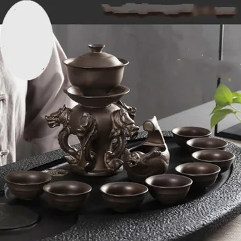 

Ninety-five Dragon Supreme Complete Semi-automatic Kung Fu Tea Set Ceramic Lazy Maker Home LM5201415py