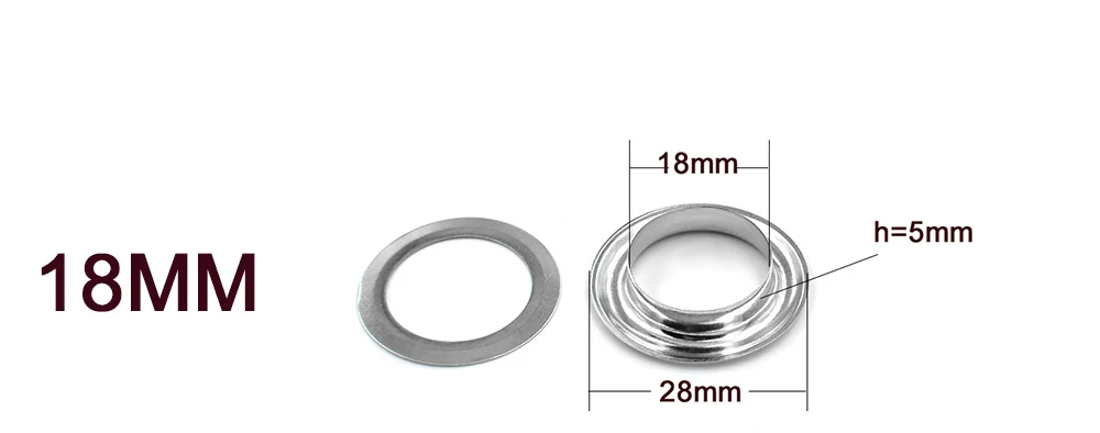 50 шт./лот) 17 мм-20 мм внутренний диаметр металлическое отверстие для одежды и аксессуаров. Кукуруза. Люверсы. Кольцо. Заклепка защелкивается ушко устанавливается