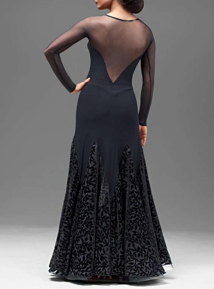 Customize big swing black flamenco skirts ballroom dance skirts women's ballroom tango waltz skirt standard dance dresses