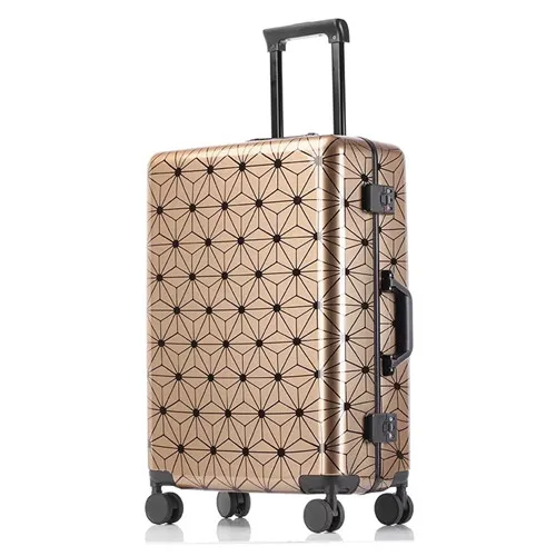 Aluminum frame KLQDZMS 20/24/26/29 дюймов Модные ABS+ PC Сумки на колёсиках spinner Для женщин алюминиевая рама suiitcase колёса для мужчин футляр для переноски на - Цвет: Aluminum frame