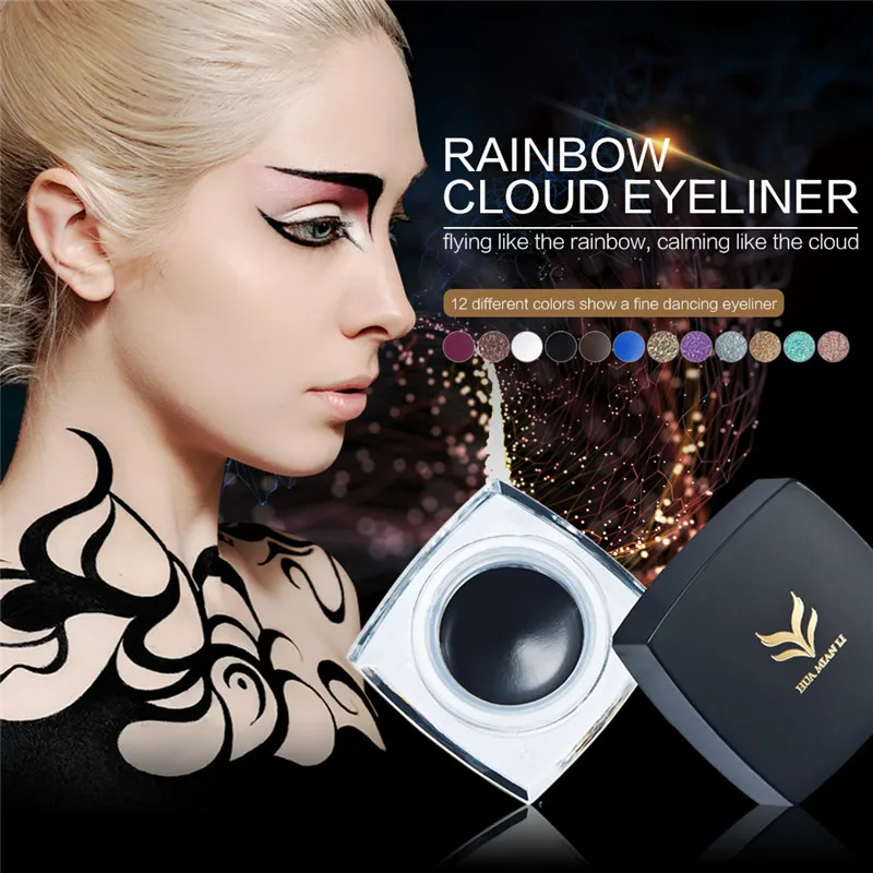

2019 Brand New Multi-functions Long Lasting Smudge Proof Cosmetics Eyeliner Gel Waterproof Eye Make Up Quick Drying Eyeliner