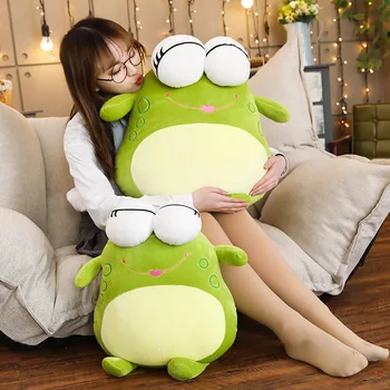 

Cute toys Frog Plush Toy Soft Cartoon Animal Frog Stuffed Doll Sofa Bed Pillow Cushion Household Items Kids Best Gift