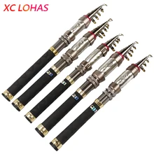 Модернизированный Металлический Катушкодержатель мини карман Рыбалка стержень телескопический углерода Волокно полюс Портативный путешествий море Рыбалка стержень 1.3 м- 2.4 м