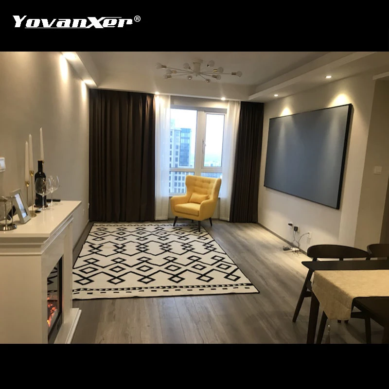 Cortina de proyección de tela reflectante de pantalla de proyector Simple portátil que aumenta el para proyectores de Bajo Lumen|Pantallas proyectores| - AliExpress