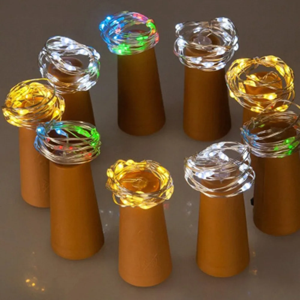 

Wine Bottle Stopper 2 Meters 20 LED Cork Shaped LED String Lights Party Xmas Lamp Garden Yard Decorative Lamp