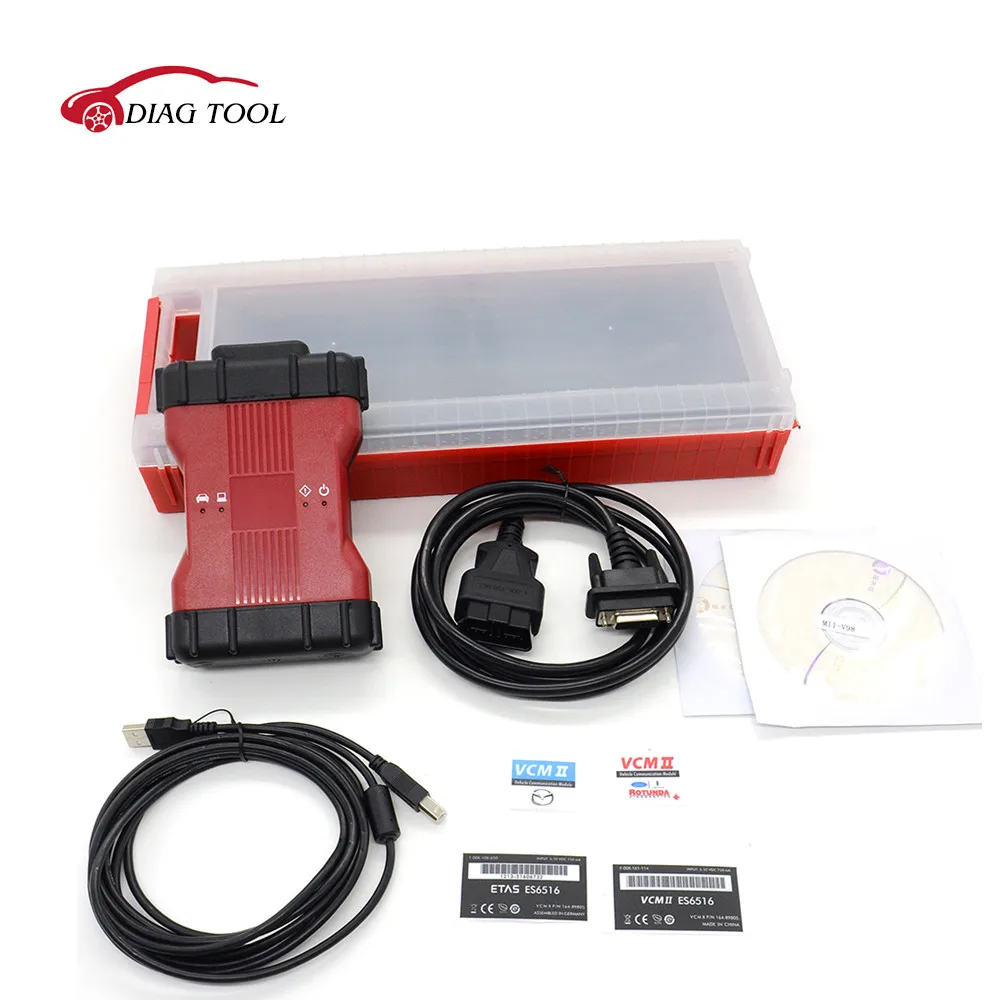 Professional 2 in 1 For Ford VCM 2 Full Chip OBD2 Car Diagnostic Scanner VCM II For Ford / Mazda 1996-2016 VCM2 IDS V101