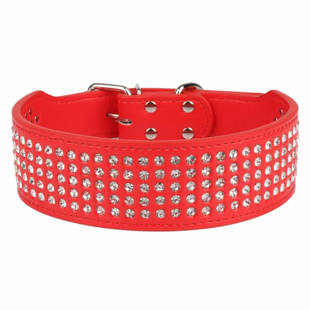 PipiFren Pink Big Dogs Collars Accessories Rhinestone Shop Supplies For