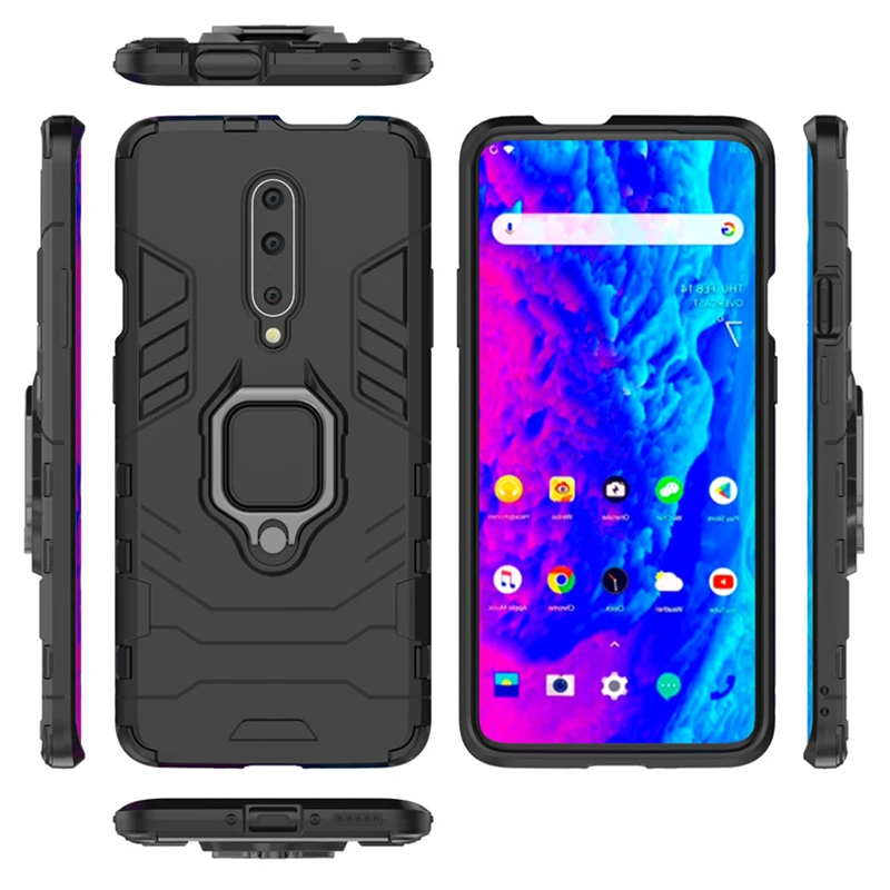 Кольцо Броня чехол для oneplus 7 pro Чехол магнитный автомобильный держатель