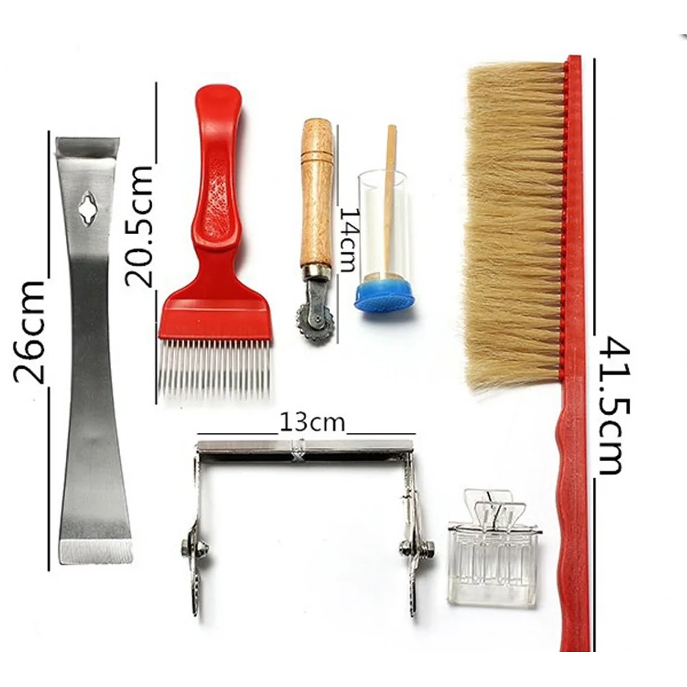 7 в 1 наборы маркировка практическое оборудование приспособление для пчеловодства колеса провода Embedder пчеловодства набор Тамер королева Catcher скребок разворачивающая вилка