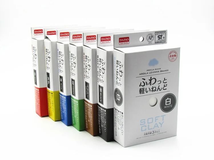 

Japan Soft Clay Lightweight Modeling Air Dry Ultralight Clay Parent-child InteractionBlue Pink Black White Red Yellow Green
