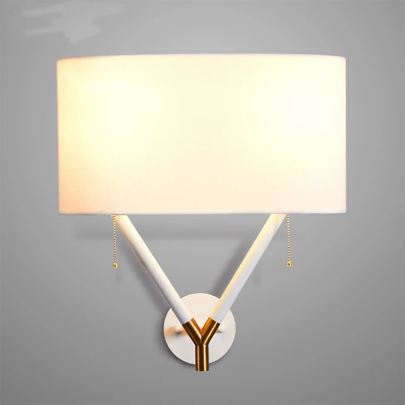 

Nordic Modern simple band-pull switch Wall lamps lights bathroom bedroom light led wall lights for home industrial decor lamp