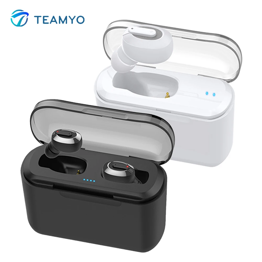 

TEAMYO Single/Binaural Wireless Bluetooth Earphone Set TWS Earbud Invisible Headset Earpiece With USB Charging Base/Charging Bin