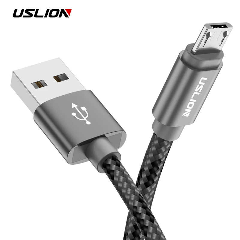 

USLION USB Cable for Samsung Xiaomi for SONY Huawei Tablet Android Micro USB Phone Charging Cord Data Fast Charger Cable Adapter