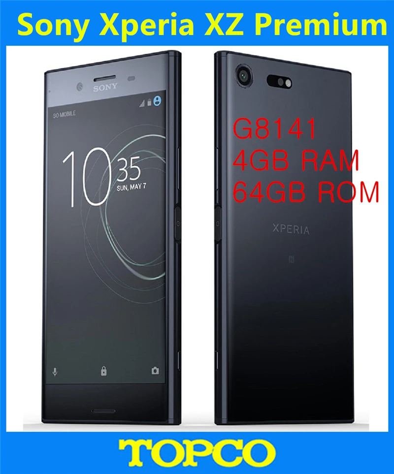 Sony Xperia XZ Premium G8141 разблокированный GSM 3G и 4G Android мобильный телефон Восьмиядерный 5,4" 19 Мп wifi gps 64 Гб rom