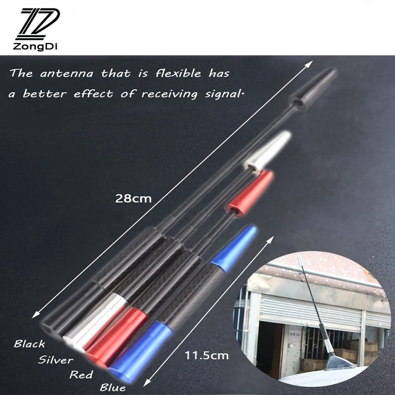 1.4/" SHORT CARBON FIBER AM//FM RADIO CAR ANTENNA AERIAL FOR AUDI VW BMW TOYOTA