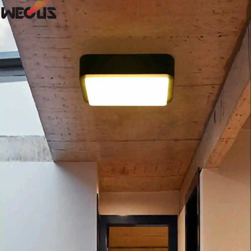 (WECUS) Наружный влага/анти-москитный потолочный светильник светодиодный LED двор виллы коридор/балкон/проход/ванная/потолочный светильник в