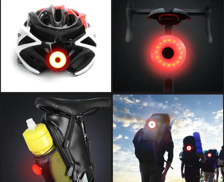 Best Deemount Mountain Road Bike LED Light Rechargeable Five mode switching waterproof taillight Cycling Safety Accessories 13