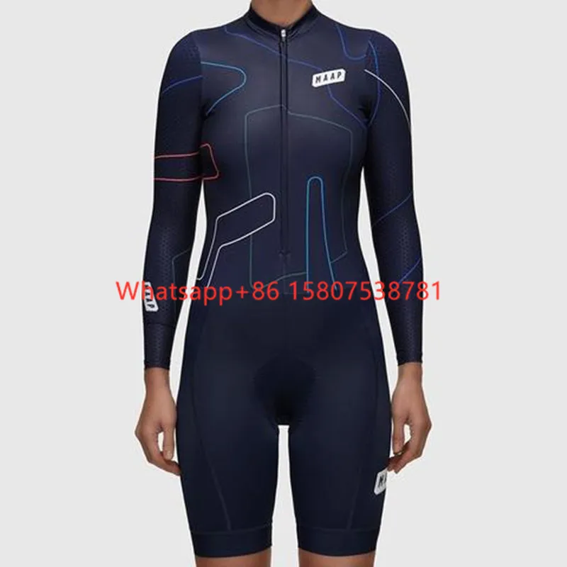 

2019 MAAP Apparel Triathlon Frenesi Woman Long sleeves body skinsuit custom cycling clothing ciclismo Equipment maillot Cycling