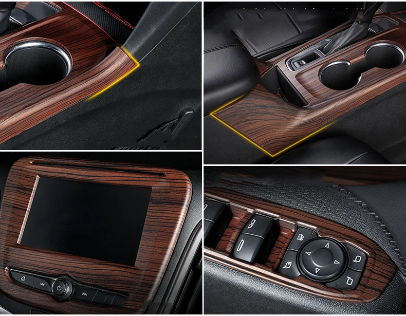 Для Chevrolet Equinox древесина ореха текстура 3D интерьер декоративный кожух комплект авто аксессуары