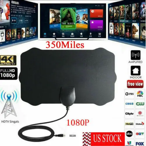 

New 350 Miles Digital Antenna Clear TV Free HD 1080P Signal Booster TV Antenna