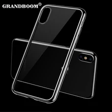 100 шт тонкий прозрачный резиновый чехол для телефона TPU мягкий ударопрочный чехол для iPhone 11 Pro Max XS XR X 8 7 6 6S Plus SE 5 S Чехол