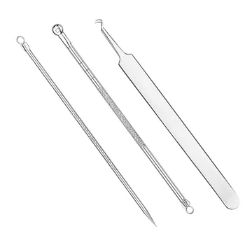 

3Pcs Stainless Blackhead Facial Acne Spot Pimple Remover New Arrival Extractor Tool Comedone Set