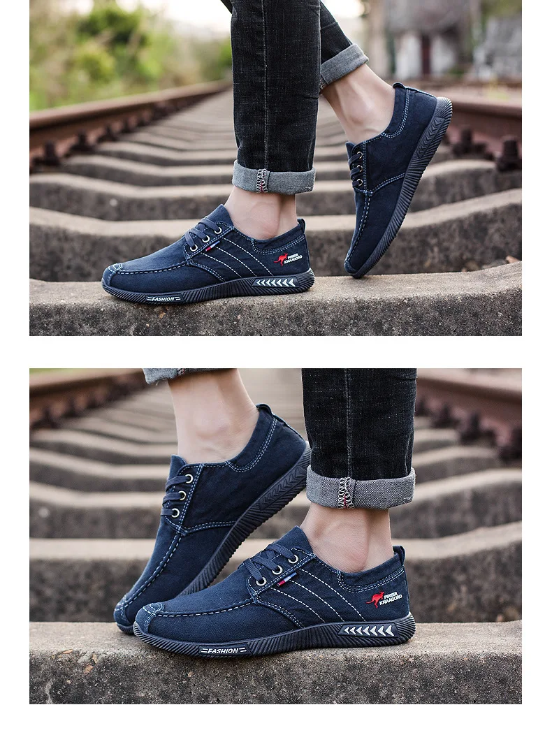 Men's Vulcanize Shoes Casual Men's Denim Canvas Breathable Men Shoes Fashion Male Sneakers Chaussure Homme Zapatos De Hombre