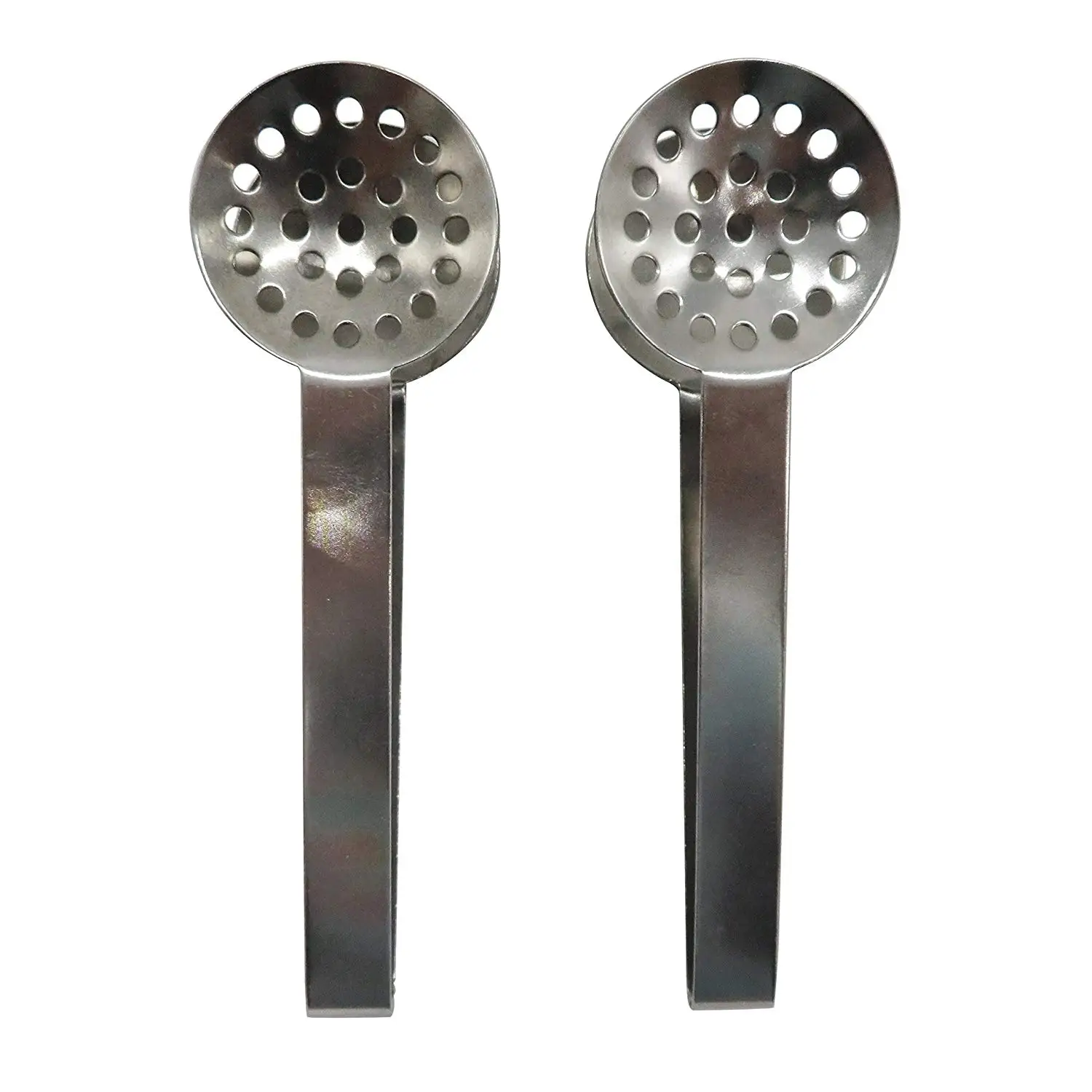 Stainless Steel Tea Bag Squeezer Round Tongs Holder Long Handled Tea