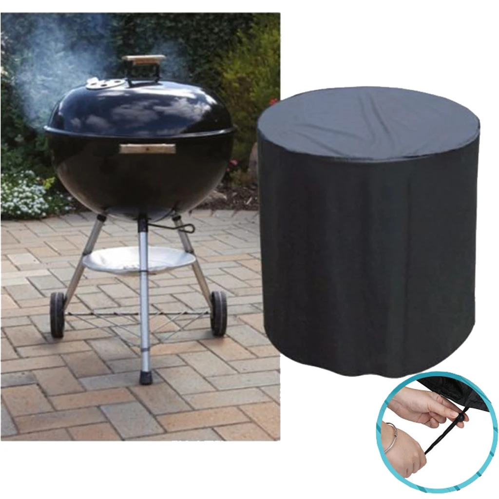 Waterproof Round Barbecue Cover BBQ Grill Protector Storage Cover 76