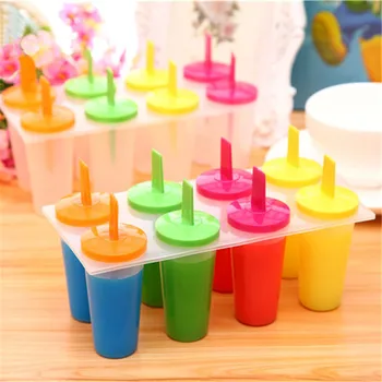 

8 Cell Ice Pops Mold Ice Cream Lolly Maker Popsicle Molds Baby DIY Food supplement tool Fruit Shake Ice Cream Mold