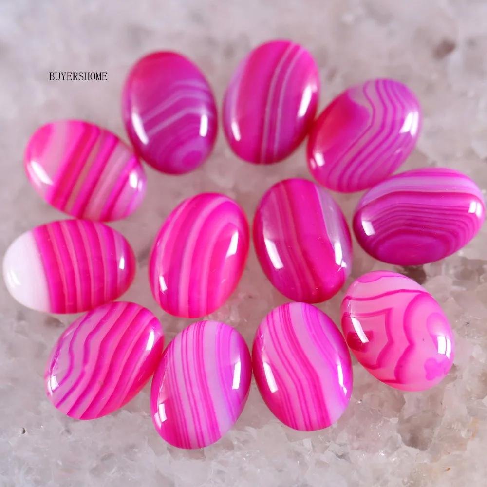 

Oval 13x18MM Natural Stone Rose red Veins Onyx Jewelry CAB Cabochon For Making Necklace Pendant Earrings Bracelets 10PCS K1617