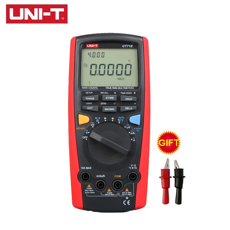 UNI-T UT71E Цифровой мультиметр Ture RMS мультиметр Авто Диапазон 39999 AC/DC напряжение с ЖК-подсветкой дисплей