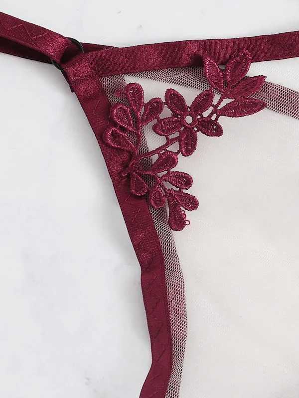 Новые женские сексуальные кружевное нижнее белье 2019 цветочные повязки короткие наборы Стринги Сексуальное белье пижамы стринги