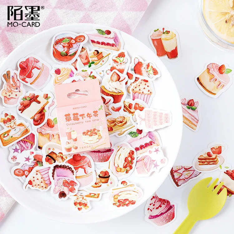 Cake Dessert Bullet Journal Decorative Washi Scrapbooking Stickers Stick 46pcs