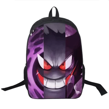 

New Arrival Pokemon Gastly Haunter Gengar Split School Rucksack Boys Girls Backpack Fashion Surprise Gift Daily Backpack