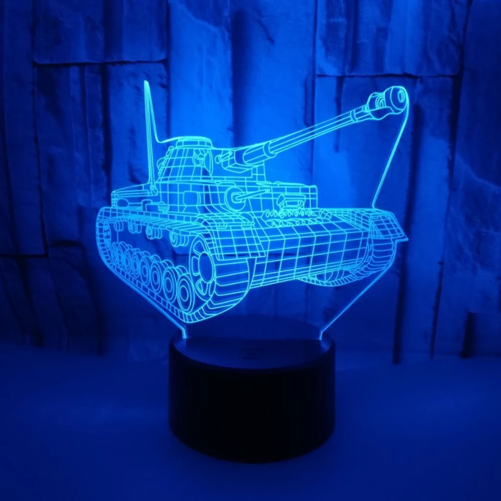 3D цветная майка свет светодиодный сенсорный 3 D ночные светильники градиентный визуальный трехмерные лампы Новинка осветительные приборы