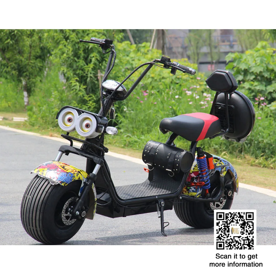 Top 9.5 inch vaccunm Fat tire electric bicycle 60V 20 A front and rear suspension Harley Harley electric cycle 12