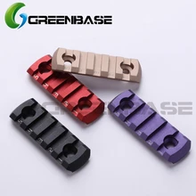 Greenbase ультратонкий MLOK рельсовый раздел AR15 M4 M16 Handguard прицел М-Лок Пикатинни 20 мм тактический рельсовый адаптер 5 слотов