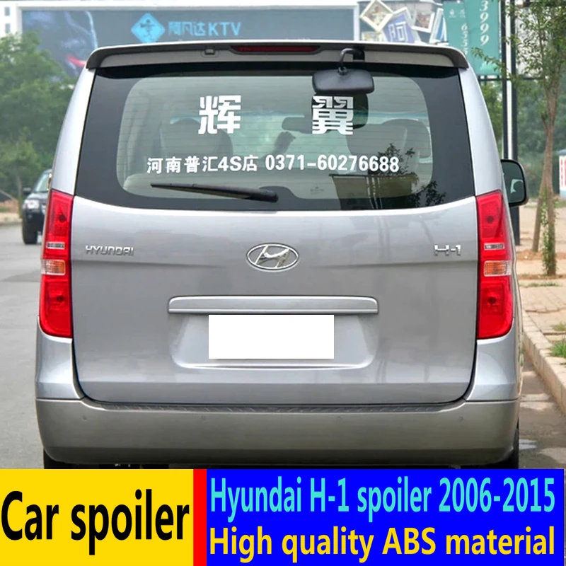 

For Hyundai H-1 spoiler 2006-2015 high quality ABS material car tail fin primer color rear spoiler for Hyundai H1 top wing