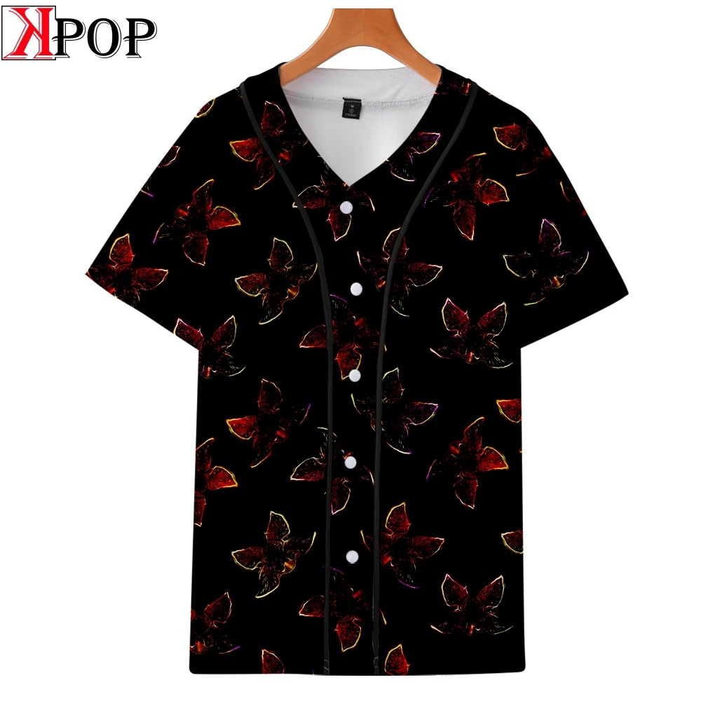 

Stranger Things 3D cool Fashion Baseball Shirt Basic high street Women/Men Clothes Casual Popular Summer Baseball Tee plus size