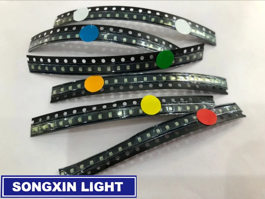 60 шт. светодиодный Диод 0805 SMD мигающий модуль смешанные 10 каждого красного