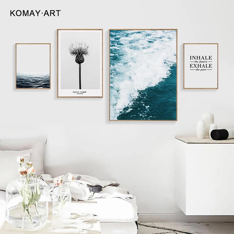 

Nordic Minimalist Seascape Art Canvas Painting Posters Prints Wall Pictures For Living Room Modern Home Decor No Frame HC022