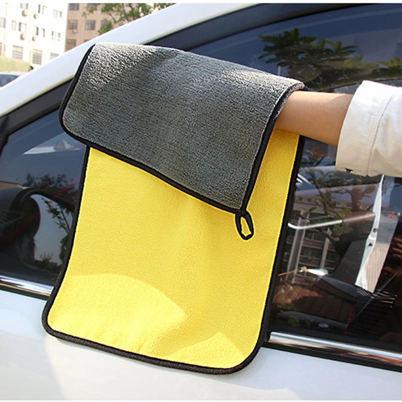 

30*30CM/60CM Car Wash Towel Microfiber Car Cleaning Drying Cloth Hemming Car Care Cloth Detailing Car Wash Towel For Toyota