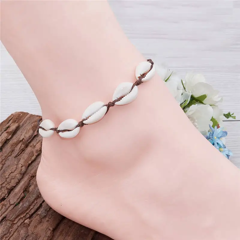 Doreenbeads бохо стиль для женщин и девочек оболочки браслет Кофе натуральный нога