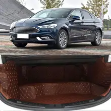 Волокна кожи багажник автомобиля коврик для ford mendeo гибридный тип газа для ford fusion автомобильные аксессуары