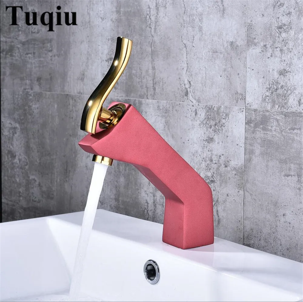 Basin Faucets Modern rose and gold Bathroom Faucet Single Hole Cold and Hot Basin Crane Water Tap Basin Faucet Mixer Taps Basin Faucets Modern rose and gold Bathroom Faucet Single Hole Cold and Hot Basin Crane Water Tap Basin Faucet Mixer Taps