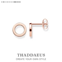 Серьги-гвоздики, Круглые, розовое золото, стиль Томас, Гламурная Мода, хорошее Ювелирное Украшение для женщин, Ts, подарок из 925 пробы серебра, выгодное предложение